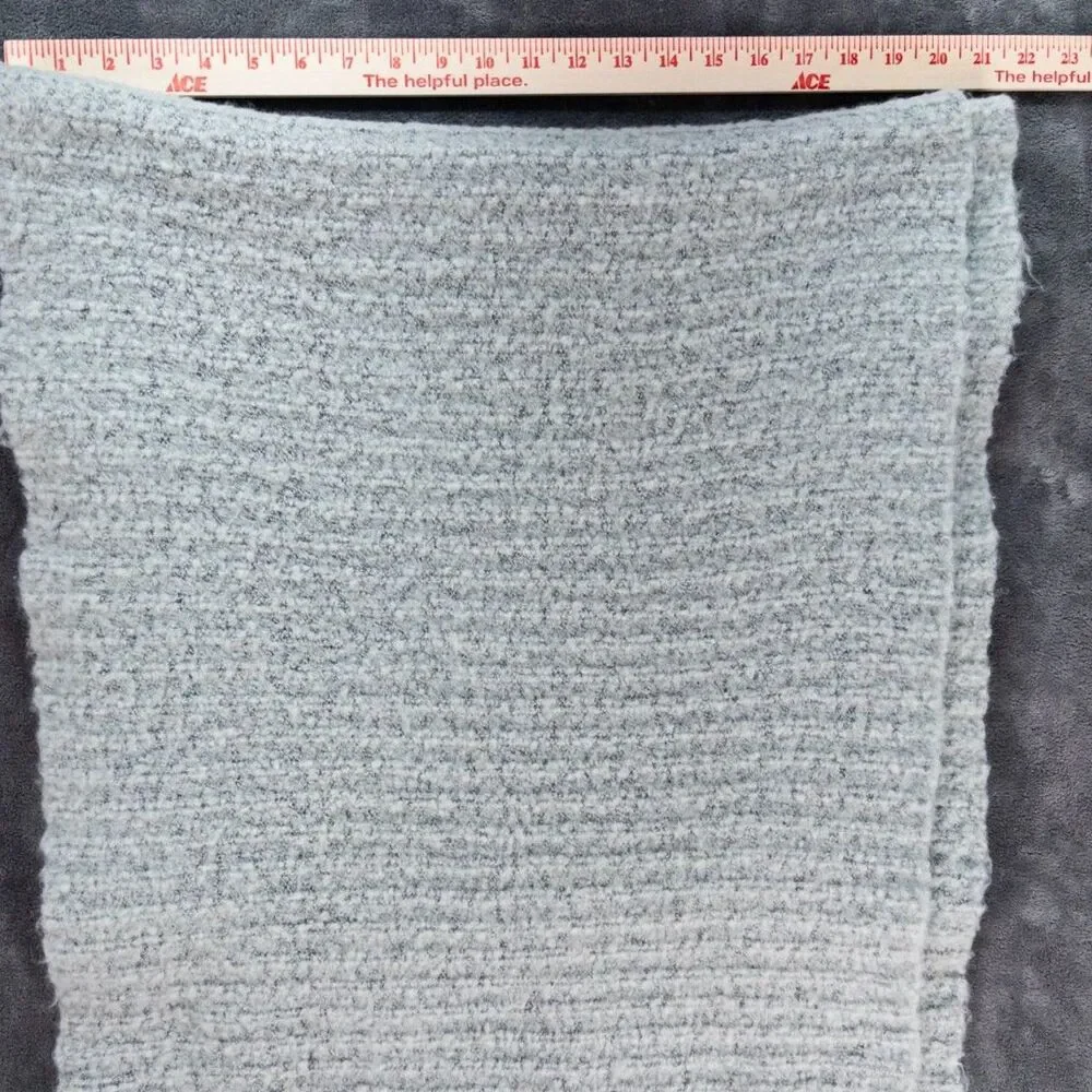 Free People Ripple Recycled Blend Scarf Sky Blue One Size Cozy Boho Soft